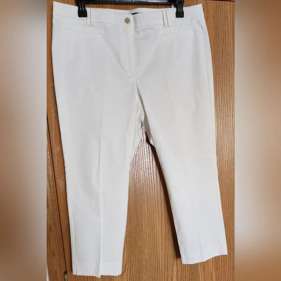 Ann Taylor White Ankle Pants Sz 16 (NWOT) - Picture 2 of 14